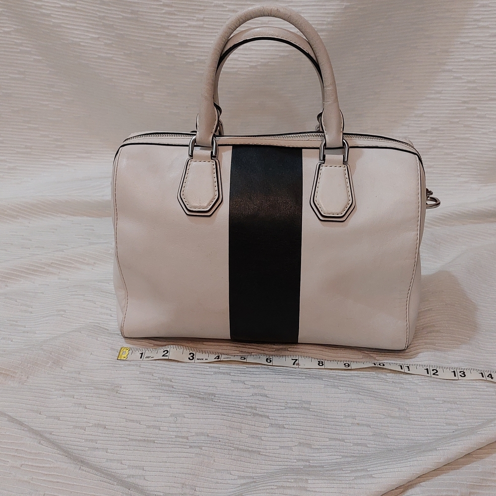 Michael Kors Ivory and Ebony Satchel - Picture 2 of 16